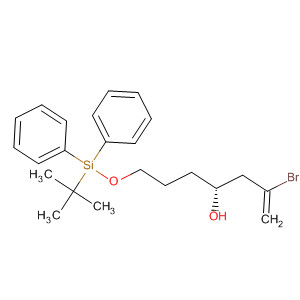 (R)-2-溴-7-((叔丁基二苯基硅基)氧基)庚-1-烯-4-醇分子式结构图