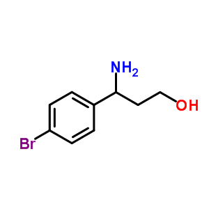 3-氨基-3-(4-溴苯基)-1-丙醇分子式结构图