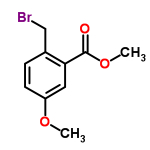 2-溴甲基-5-甲氧基苯甲酸甲酯分子式结构图