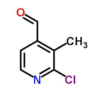 2-氯-3-甲基吡啶-4-甲醛分子式结构图