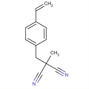 2-[(4-乙烯基苯基)甲基]-2-甲基丙二腈分子式结构图