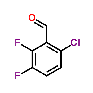2,3-二氟-6-氯苯甲醛分子式结构图
