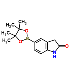 5-硼酸频那醇酯吲哚-2-酮分子式结构图