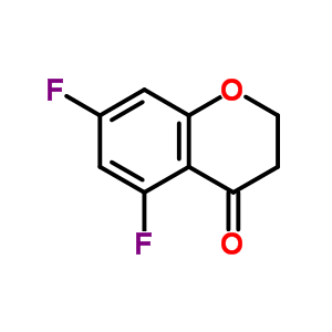 5,7-二氟苯并二氢吡喃-4-酮分子式结构图