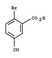 2-溴-5-氰基苯甲酸分子式结构图