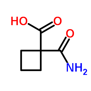 1-氨甲酰基-环丁基甲酸分子式结构图