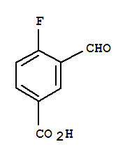 4-氟-3-甲酰基苯甲酸分子式结构图