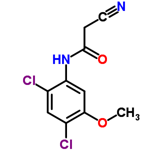 2-氰基-N-(2,4-二氯-5-甲氧苯基)乙酰胺分子式结构图