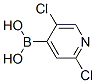 2,5-二氯吡啶-4-硼酸分子式结构图