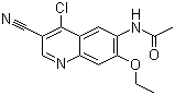 N-(4-氯-3-氰基-7-乙氧基喹啉-6-基)乙酰胺分子式结构图