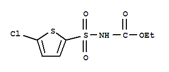[(5-氯噻吩-2-基)磺酰基]氨基甲酸乙酯分子式结构图