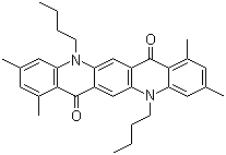 5,12-二丁基-1,3,8,10-四甲基喹吖啶酮分子式结构图