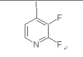 2,3-二氟-4-碘吡啶分子式结构图