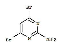 2-氨基-4,6-二溴嘧啶分子式结构图