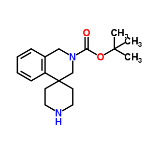 1H-螺[异喹啉-4,4'-哌啶]-2(3H)-甲酸叔丁酯分子式结构图