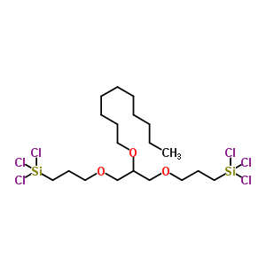 1,3-双(3-三氯硅丙氧基)-2-癸烷氧基丙烷分子式结构图