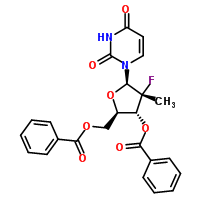 (2'R)-2'-脱氧-2'-氟-2'-甲基尿苷 3',5'-二苯甲酸酯分子式结构图