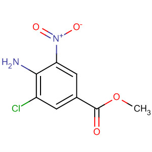 3-硝基-4-氨基-5-氯苯甲酸甲酯分子式结构图