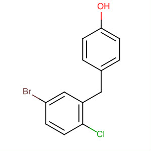 4-(5-溴-2-氯苄基)苯酚分子式结构图