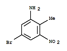 2-甲基-3-硝基-5-溴苯胺分子式结构图