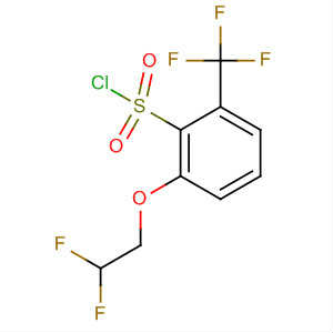 2-(2,2-二氟乙氧基)-6-三氟甲基苯磺酰氯分子式结构图