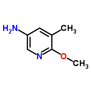 2-甲氧基-3-甲基-5-氨基吡啶分子式结构图