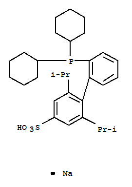 2'-二环己基膦基-2,6-二-i-丙基-4-磺酸根-1,1'-联苯钠水合物分子式结构图