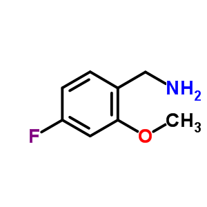 4-氟-2-甲氧基苄胺分子式结构图