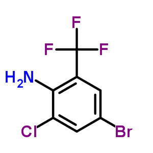 2-氨基-5-溴-3-氯苯腈分子式结构图