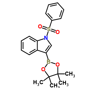 1-苯磺酰基吲哚-3-硼酸频哪醇酯分子式结构图