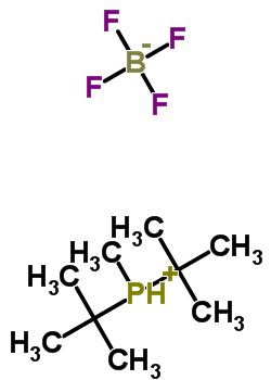 四氟硼酸二叔丁基甲基膦鎓盐分子式结构图