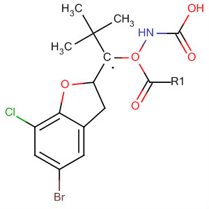 (5-溴-7-氯-2,3-二氢苯呋喃-2-基)甲基氨甲酸叔丁基酯分子式结构图