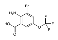 2-氨基-3-溴-5-三氟甲氧基苯甲酸分子式结构图