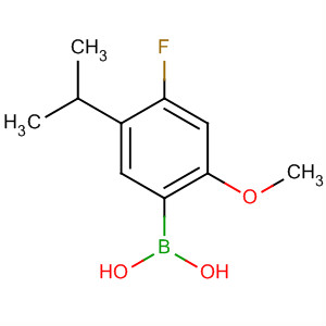 4-氟-5-异丙基-2-甲氧基苯硼酸分子式结构图