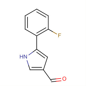 5-(2-氟苯基)-1H-吡咯-3-甲醛分子式结构图