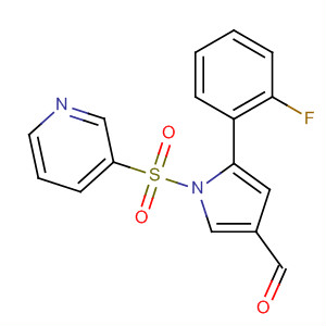 5-(2-氟苯基)-1-[(吡啶-3-基)磺酰基]-1H-吡咯-3-甲醛分子式结构图