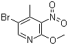 5-溴-2-甲氧基-4-甲基-3-硝基吡啶分子式结构图