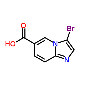 3-溴咪唑并[1,2-α]吡啶-6-甲酸分子式结构图