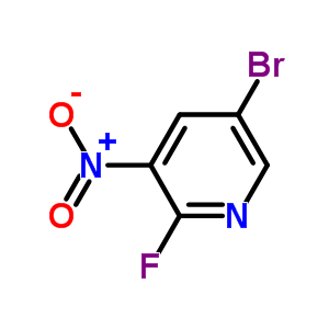 5-溴-2-氟-3-硝基吡啶分子式结构图