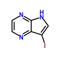 3-碘-4,7-二氮杂吲哚分子式结构图