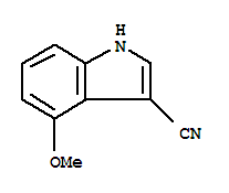 4-甲氧基-3-氰基吲哚分子式结构图