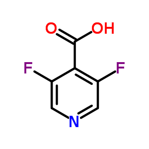 3,5-二氟吡啶-4-甲酸分子式结构图