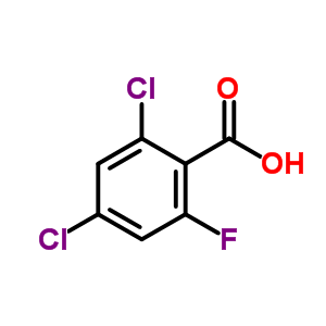 2,4-二氯-6-氟苯甲酸分子式结构图