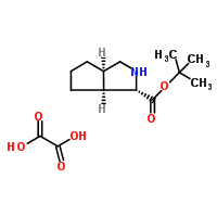 (1S,3aR,6aS)-八氢环戊烷并[c]吡咯-1-羧酸叔丁酯草酸盐分子式结构图