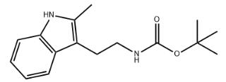 2-甲基吲哚-3-乙胺甲酸叔丁酯分子式结构图