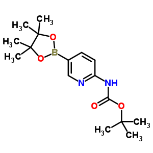 2-(BOC-氨基)吡啶-5-硼酸频哪醇酯分子式结构图