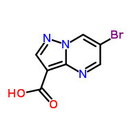 6-溴吡唑并[1,5-a]嘧啶-3-羧酸分子式结构图