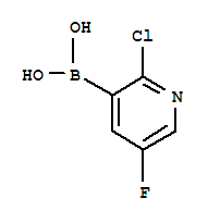 2-氯-5-氟吡啶-3-硼酸分子式结构图