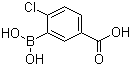 5-羧基-2-氯苯硼酸分子式结构图