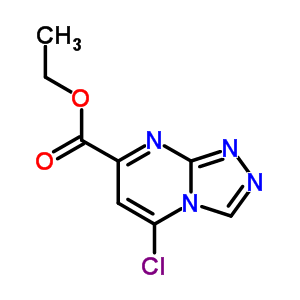 5-氯-[1,2,4]三唑并[4,3-A]嘧啶-7-甲酸乙酯分子式结构图